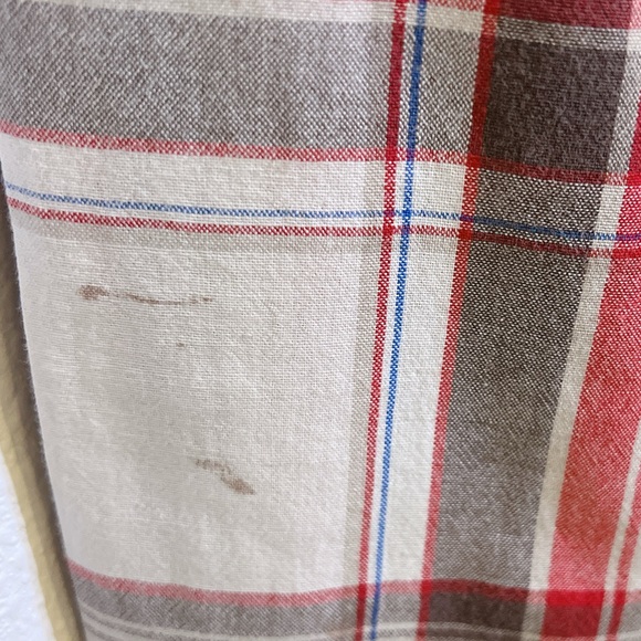 WRANGLER•Long-Sleeve Button-Down, Red/White Plaid, 100% Cotton Flannel, LRG - Picture 5 of 6